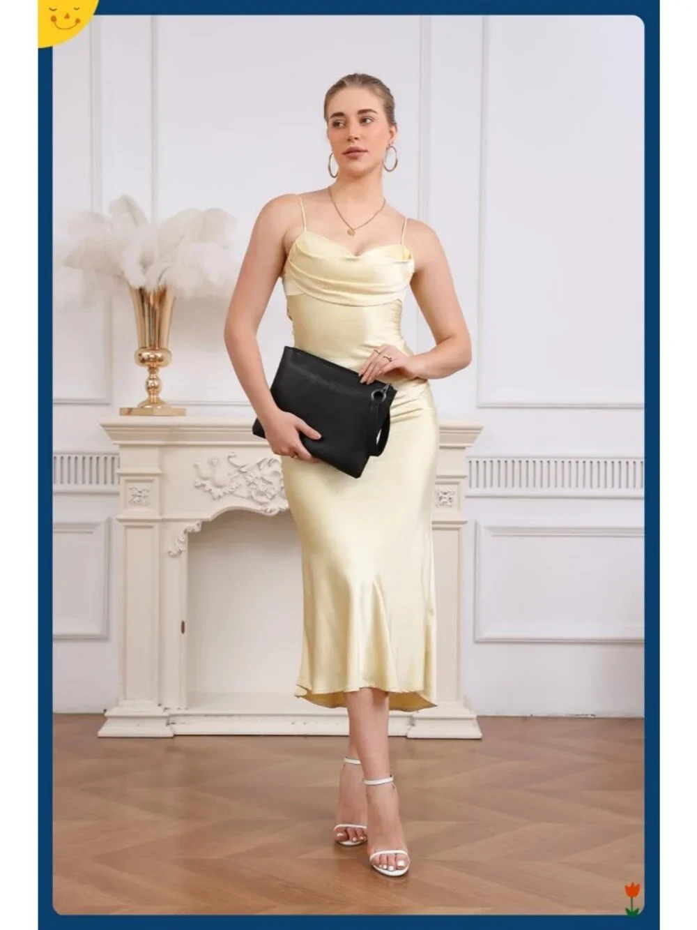 Women’s Khaki Wristlet Clutch Wedding Handbags Purse Party Evening Bag